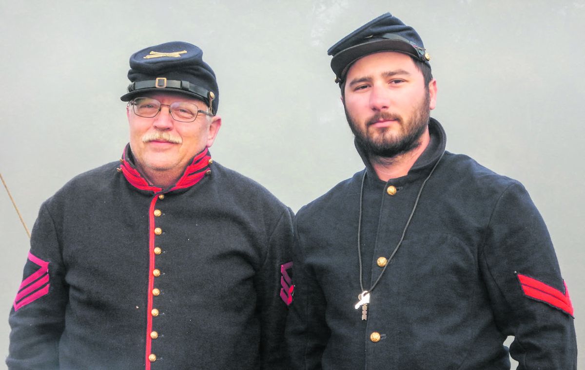 Duane Rezac, left of Rushville, Ohio. Jordon Glosser, Columbus, Ohio, 1st Ohio Battery A.