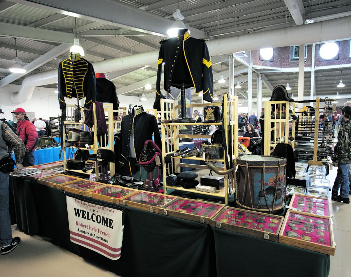 Bob French’s sale tables. Bob is from Maine wouldn’t miss the Capital of the Confederacy Show!