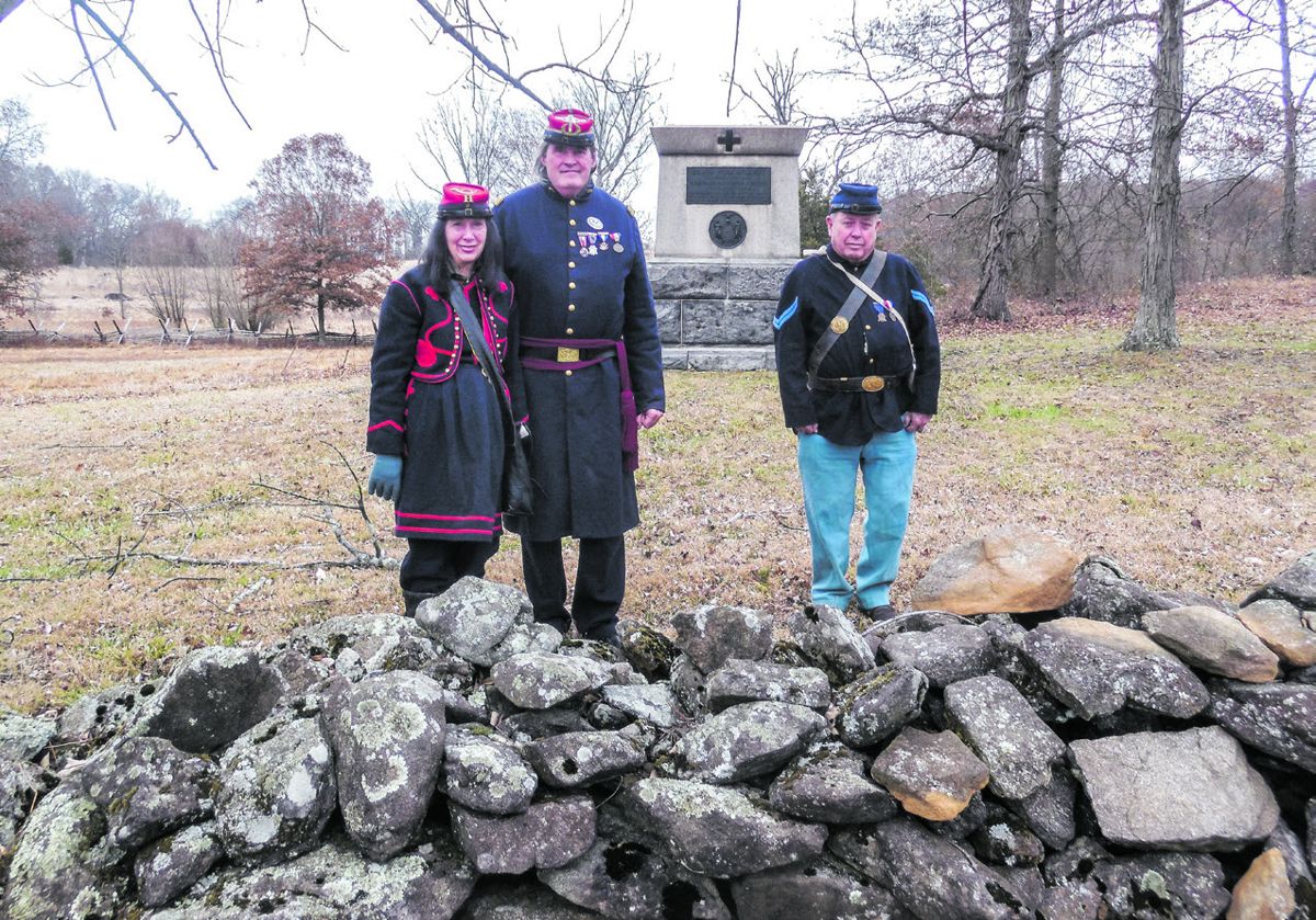 Commander George & Mrs Weinmann, with Cpl. Lirio visiting the location where the commanders uncle fought.