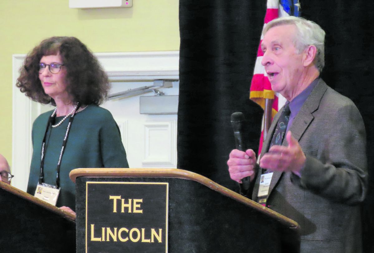 Panelists Joan Waugh and Gary Gallagher discuss causes of the Civil War.