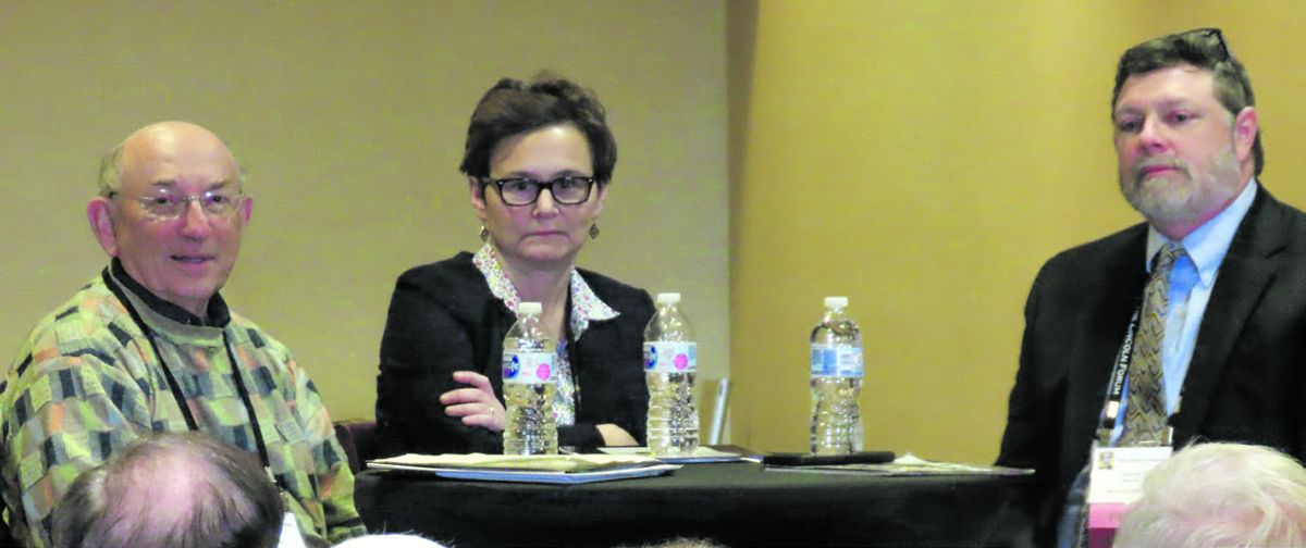 Status of military history panel members John Marszalek, Elizabeth Varon, and Dana Shoaf.
