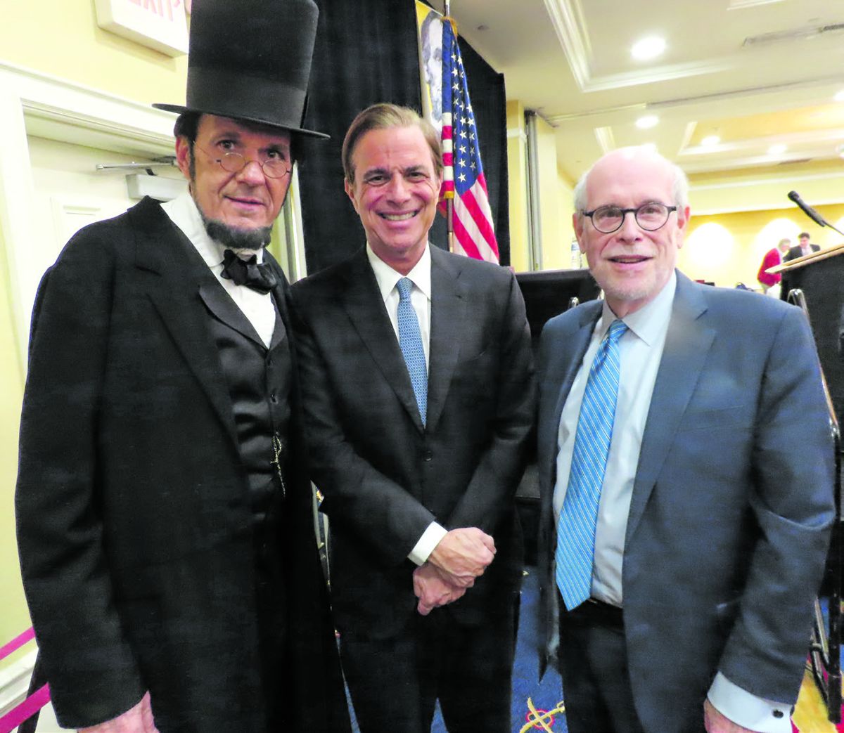 Buss, Beschloss, and Forum chair Harold Holzer.