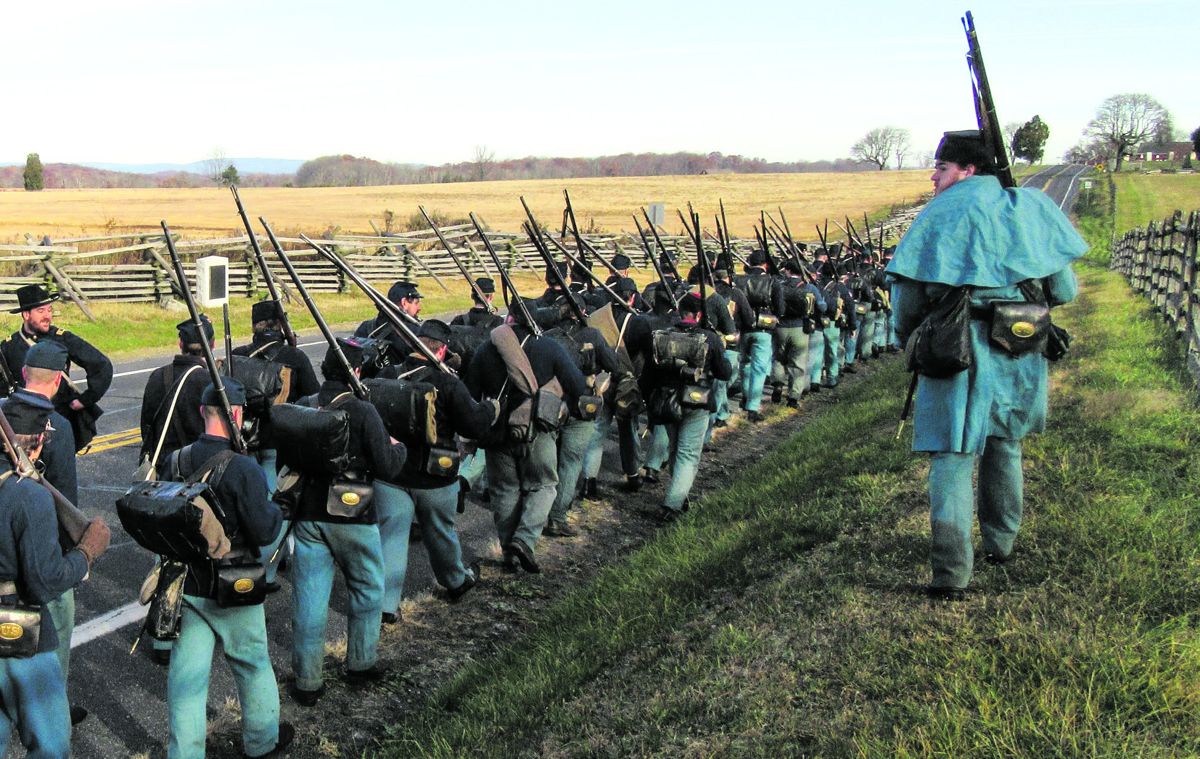 The Liberty Rifles recreated the march of the 17th Maine Volunteer Infantry. (Liberty Rifles)