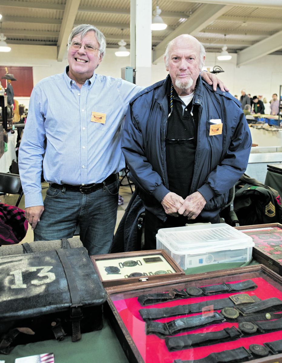 Will Gorges (L) and Homer “Mac” Cole (R) at the Nov. 2019, Richmond Civil War Show.