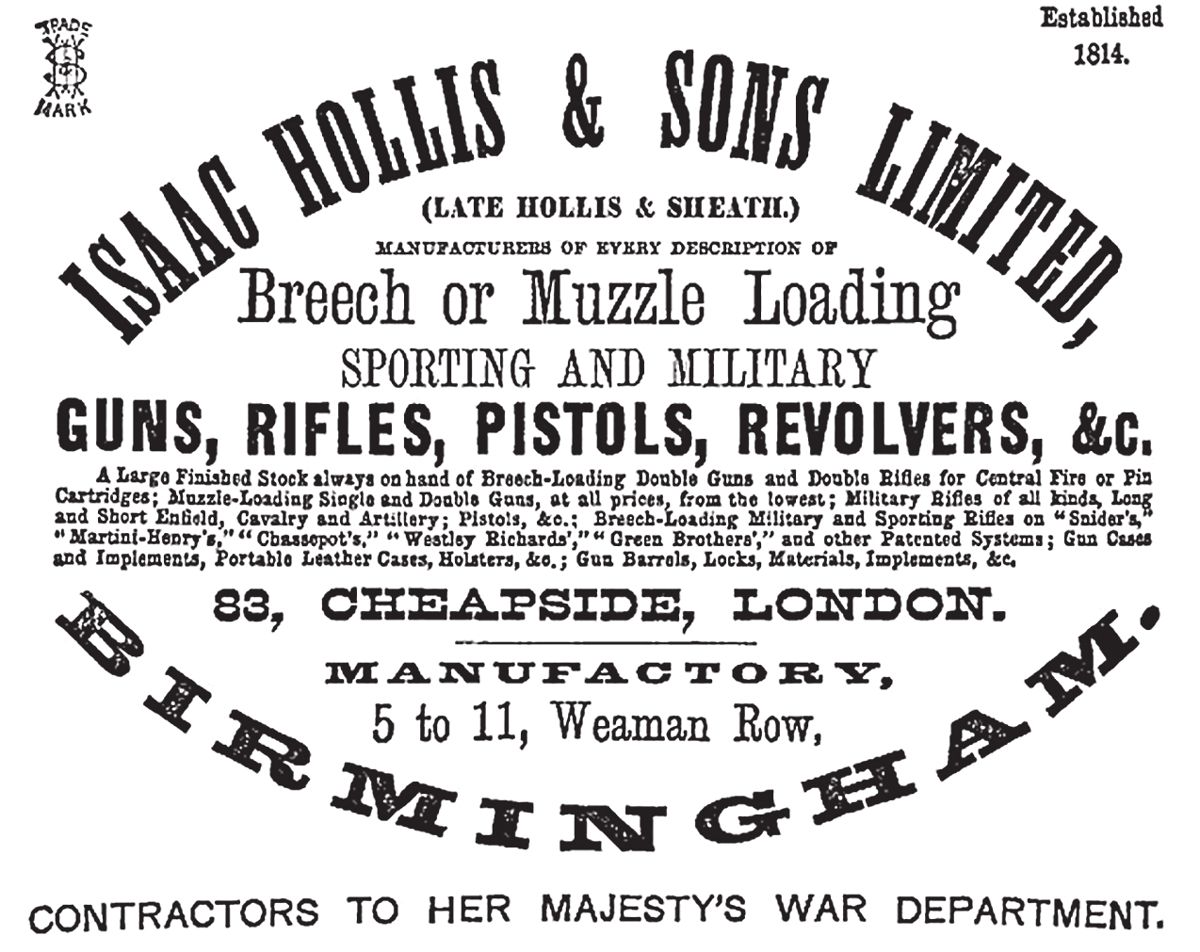 Isaac Hollis & Sons Limited advertisement. Courtesy Grace Guide, UK.