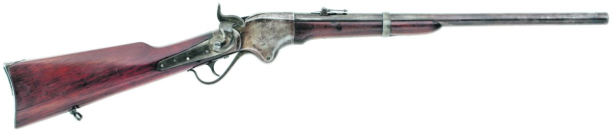 Henry Model 1860 .44 caliber rimfire, inscribed lever action repeating rifle. Sold for $30,550 at Poulin’s Antiques and Auction Inc.