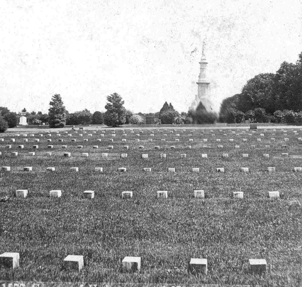 One of three unknown sections in the Gettysburg National Cemetery where Confederate bodies found on Culp’s Hill, mistakenly thought to be Union, were buried in 1899.