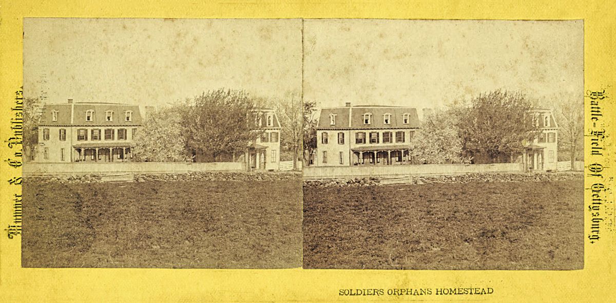 The National Homestead at Gettysburg was an orphanage and widows home opened in October 1866, on Steinwehr Avenue on the north foot of Cemetery Hill.