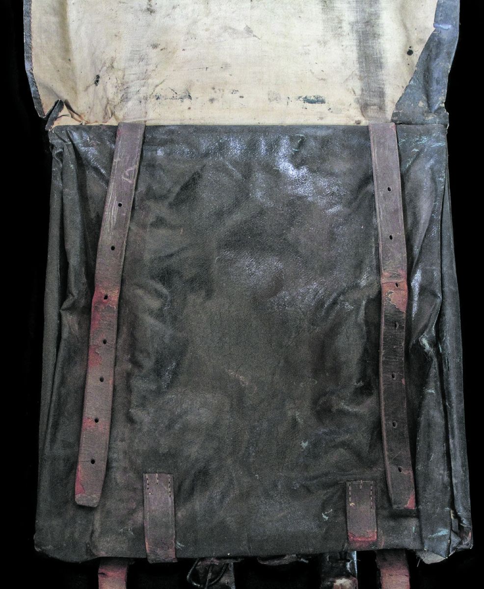 The knapsack also has a waterproof inner flap. Photos courtesy OldSouthAntiques.com.
