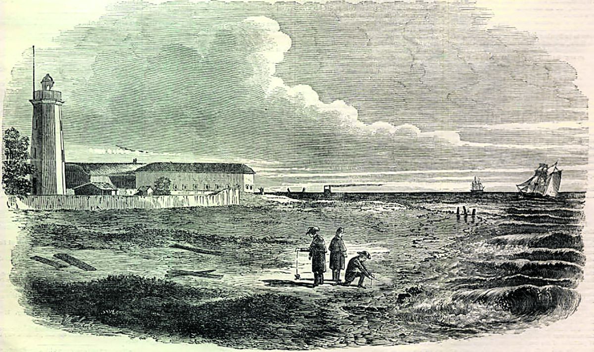 Fortress Monroe, Virginia, from Harpers Weekly, Feb. 2, 1861.