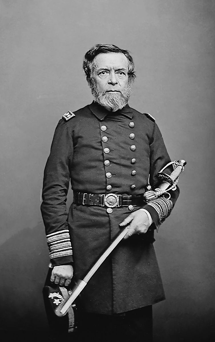 Commodore Andrew H. Foote. Record group: Record Group 111: Records of the Office of the Chief Signal Officer, 1860 – 1985 (National Archives Identifier: 440).