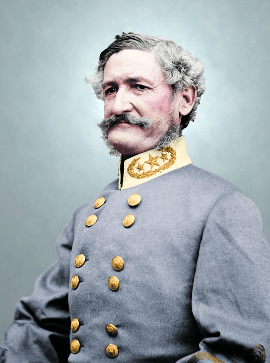 General Henry Hopkins Sibley, Commander, Army of New Mexico, Colorization © 2020 civilwarincolor.com courtesy civilwarincolor.com/cwn. (Library of Congress)