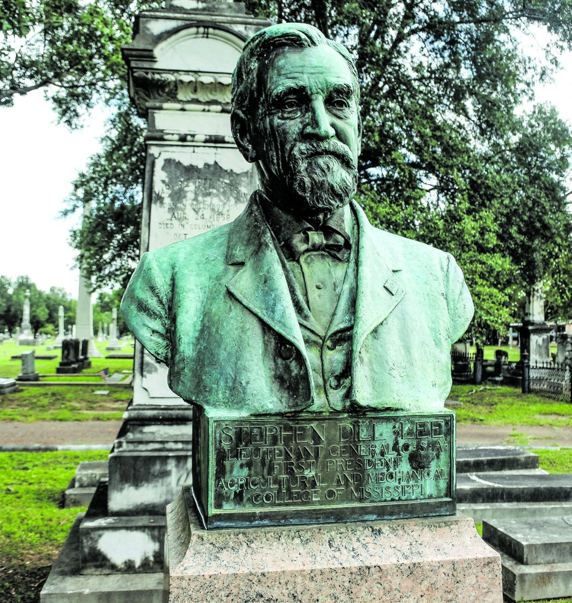 Stephen Dill Lee is buried at Friendship Cemetery in Columbus, Miss.