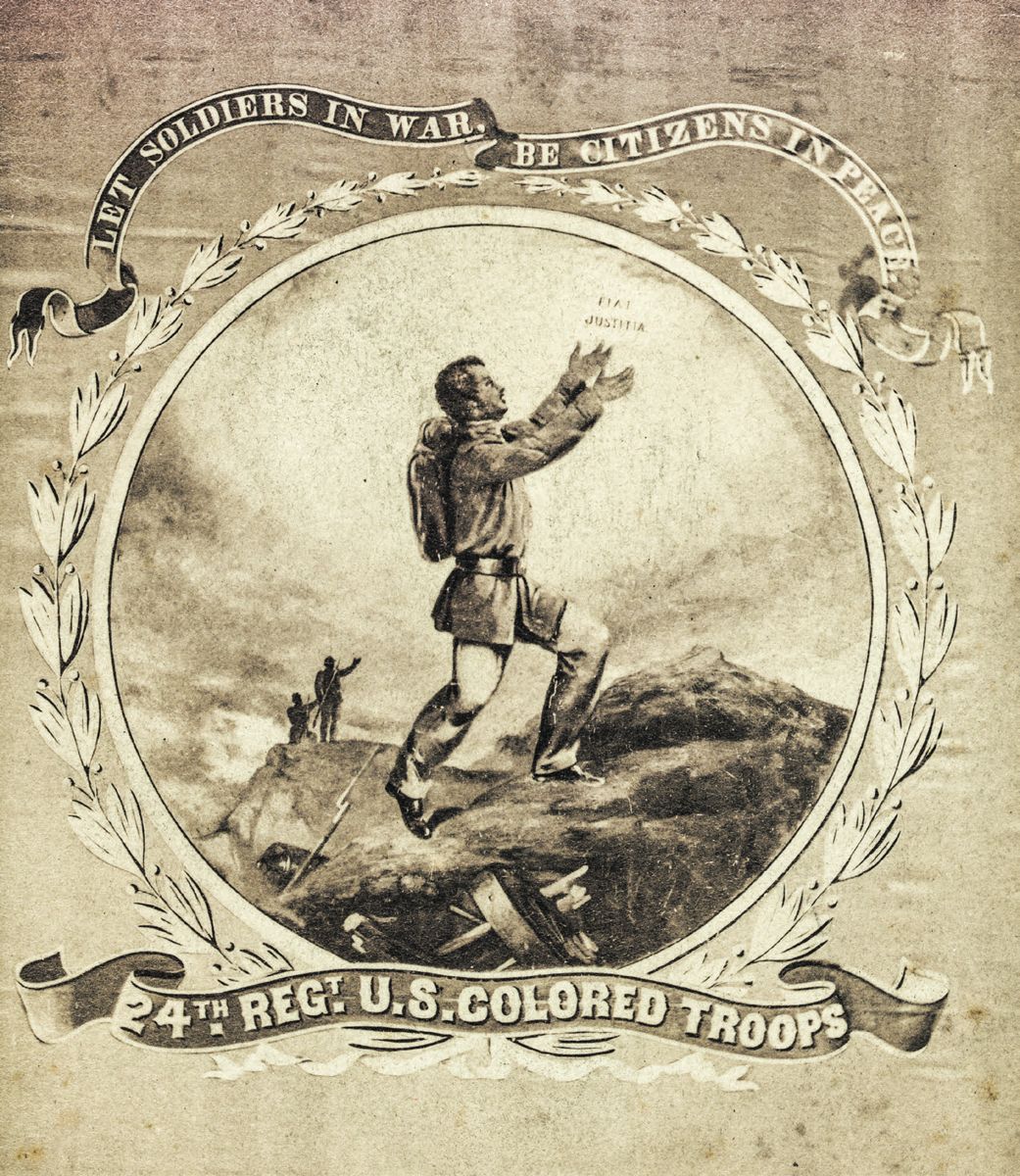 Let Soldiers in War, Be Citizens in Peace. 24th Regt. U.S. Colored Troops. (Library of Congress)
