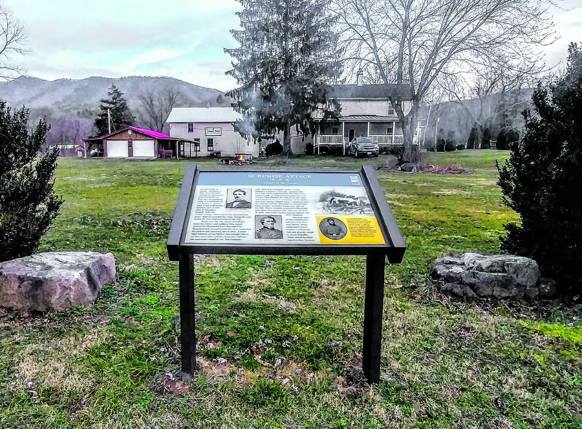 Peru, W.Va., Civil War Trails marker.