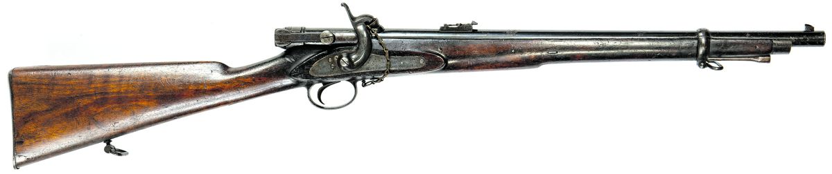 Overall obverse view of Terry’s Patent Carbine #8802, the pattern that was contracted for by the Confederacy and in the serial number range of potential deliveries. All photos by Tim Prince.