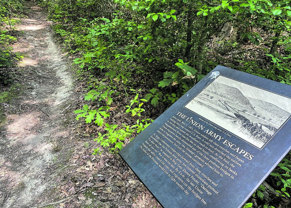 The Chancellorsville History Trail features interpretive signs that help tell the story of the end of the battle.