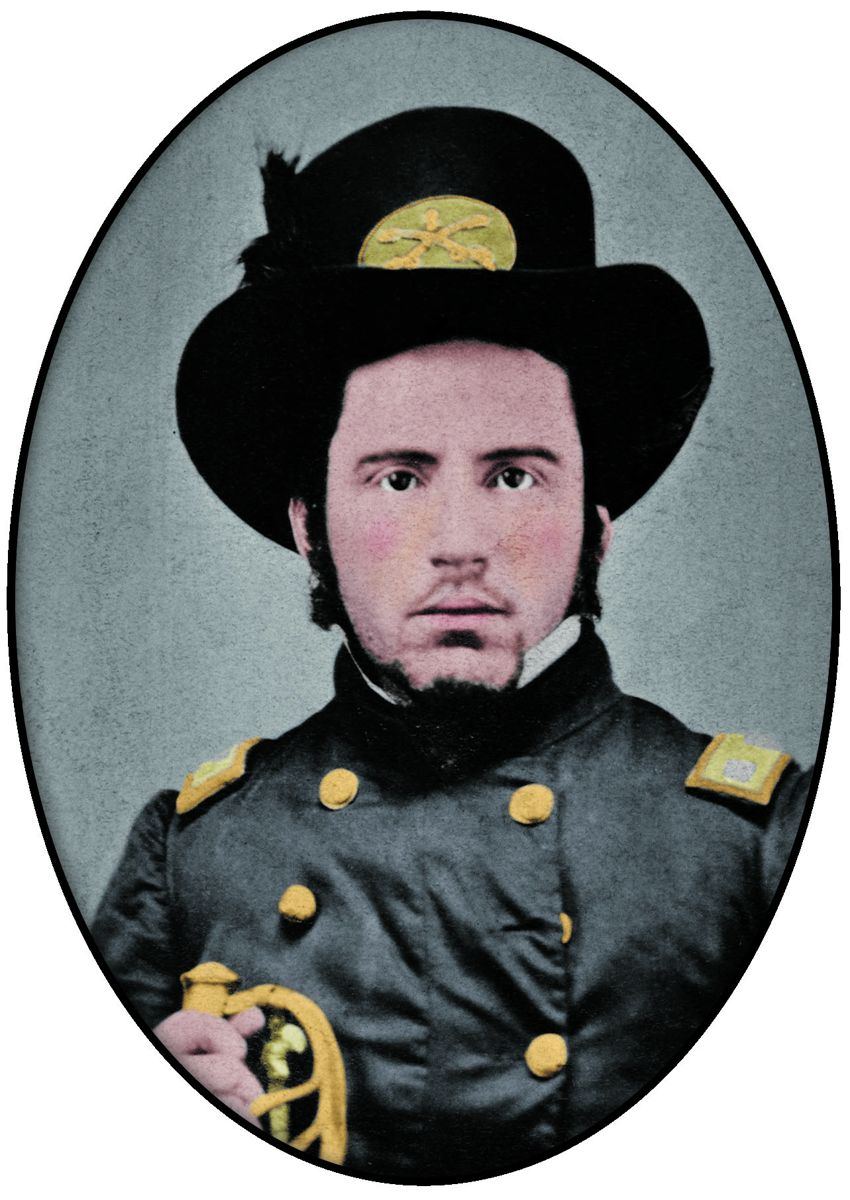 Col. Harvey Hogg. Colorization © 2020 civilwarincolor.com. Courtesy, McLean County Museum of History, Bloomington, Ill.)