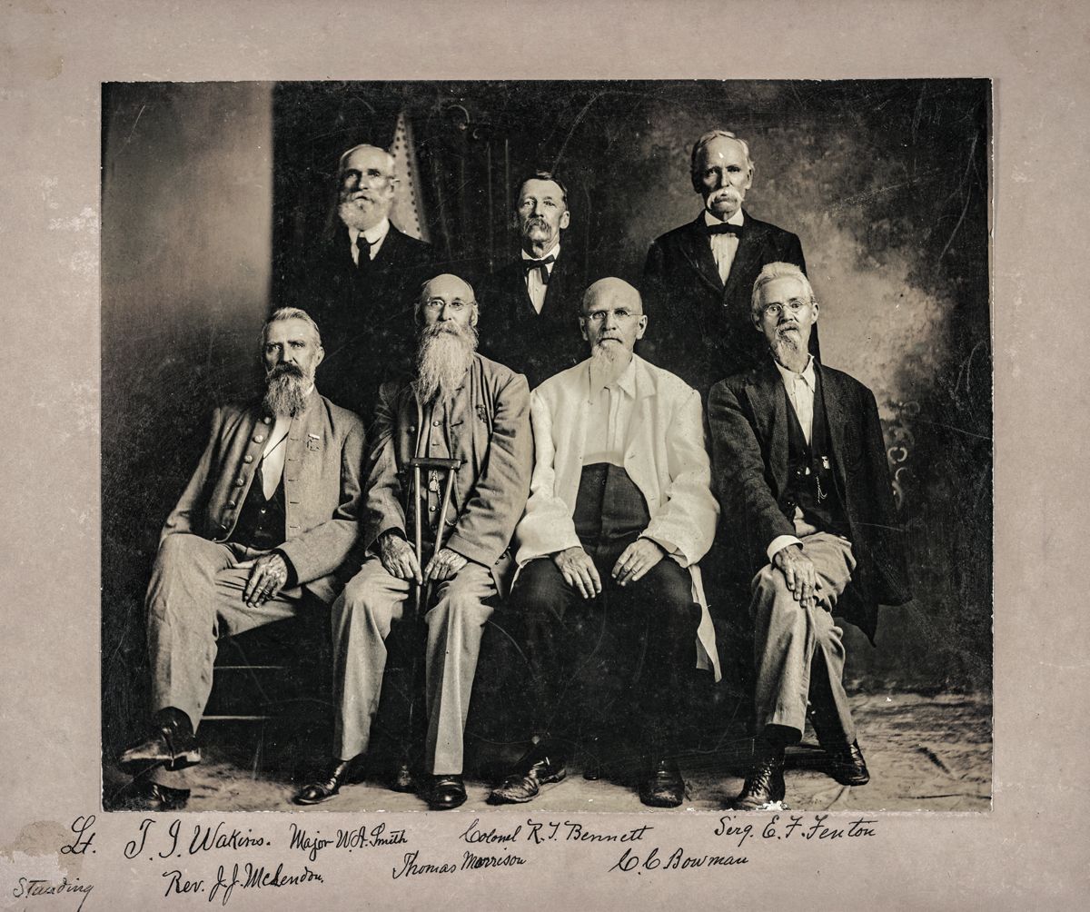 Old Comrades from the 14th North Carolina. Col. Bennett seated second from right. Library of Congress.