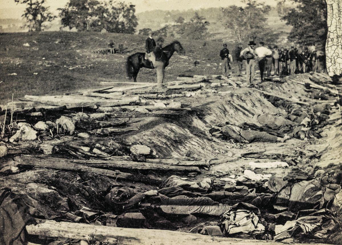 View of ditch, which had been used as a rifle-pit. Library of Congress.