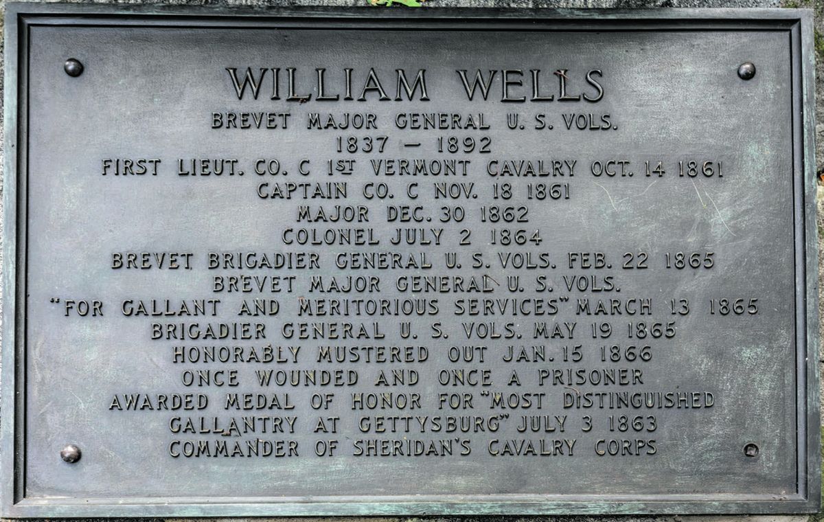 Statue of Major General William Wells at Gettysburg. Sculpture by J. Otto Schweizer (1863–1955). Photograph by Jack Melton.