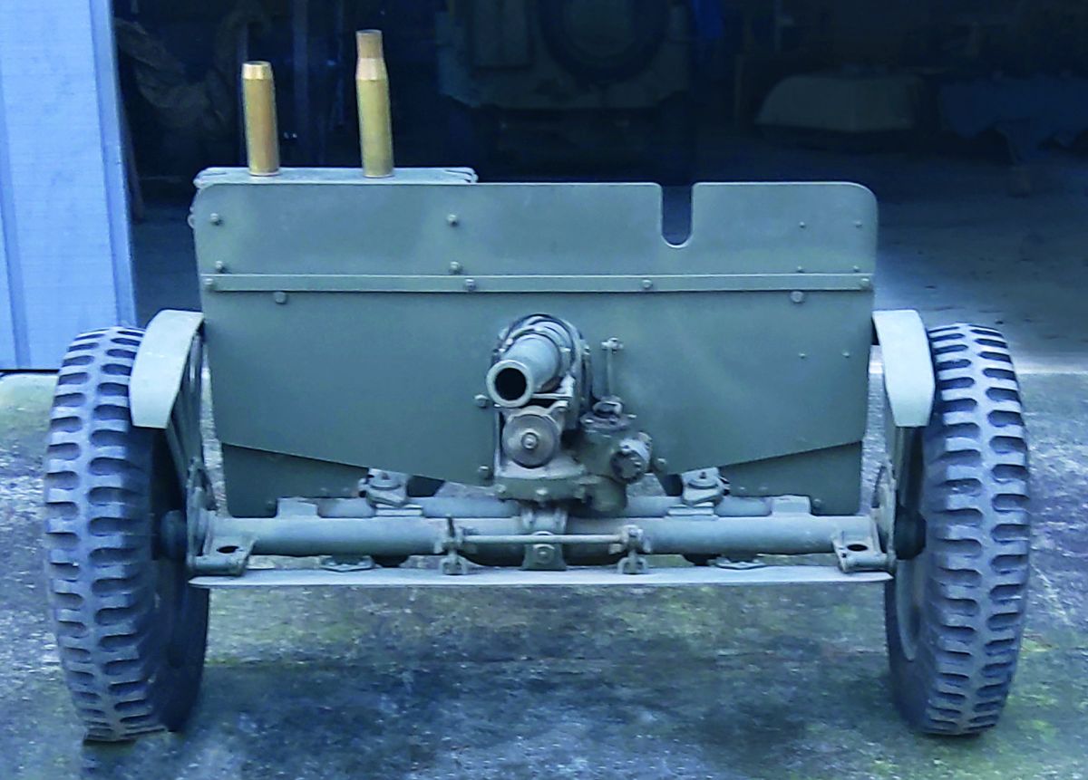 Anti-tank gun non-firing, good barrel and carriage. Breach is reproduction $22,500. Introduced in 1940, it became the standard anti-tank gun of the U.S. in- fantry with its size enabling it to be pulled by a Jeep. Also, Lantana is for sale, 32-inches to 60-inches,