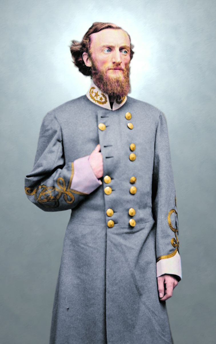 Brig. Gen. John S. Marmaduke, C.S.A. Colorization © 2021 civilwarincolor.com courtesy civilwarincolor.com/cwn. Library of Congress.