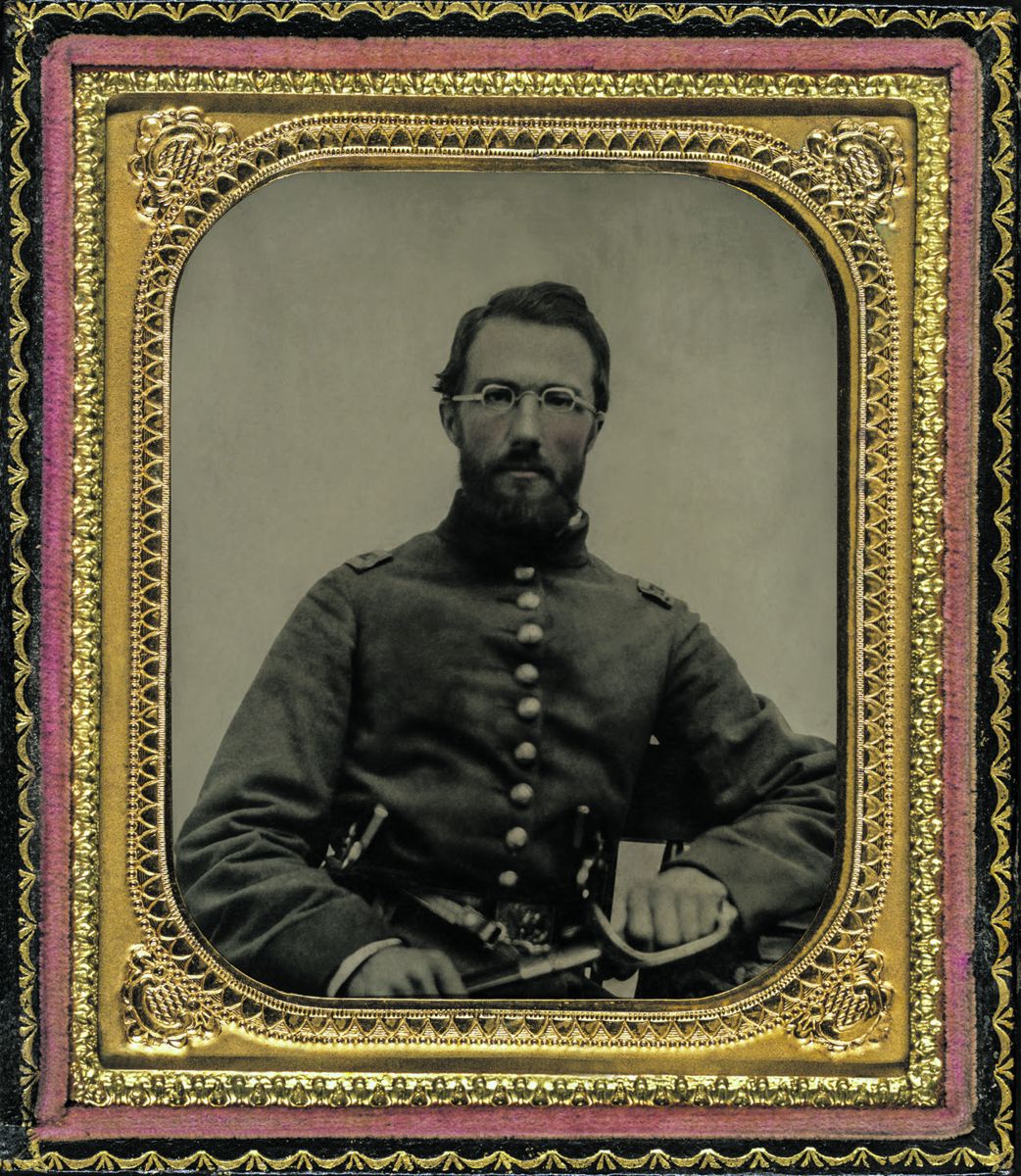 Rare image of soldier in spectacles. Liljenquist Family Collection of Civil War Photographs. Library of Congress.