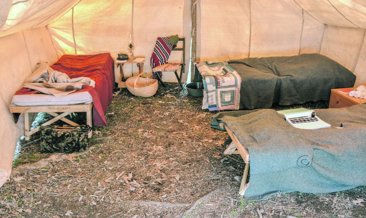 After surgery, often an amputation, soldiers were sheltered in an infirmary tent while they recovered from the procedure.