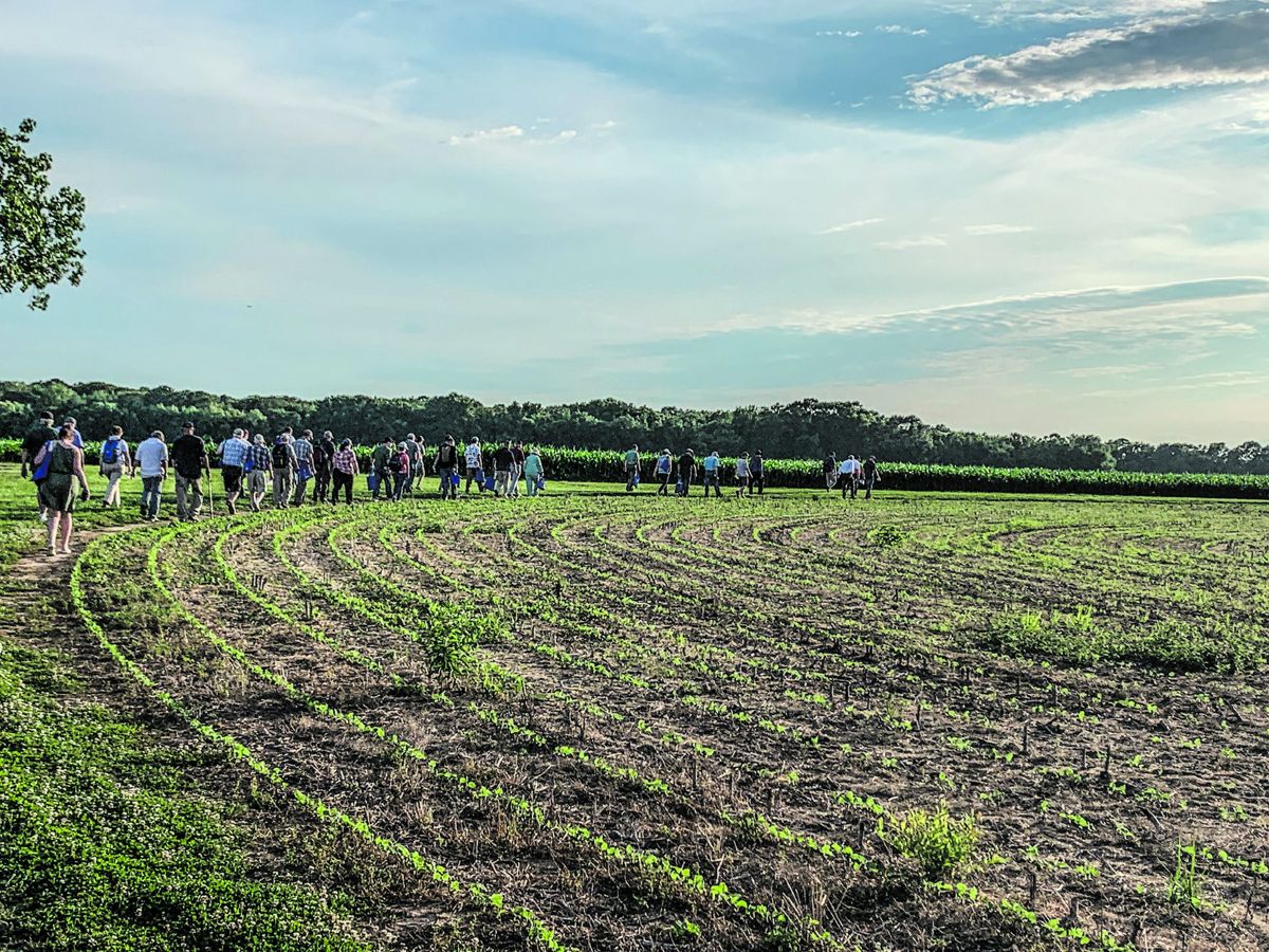Fredericksburg, Va., Battlefield visitors embrace the words of the Greek philosopher Pythagoras as they “leave the road, take the trails.” Photo by American Battlefield Trust.