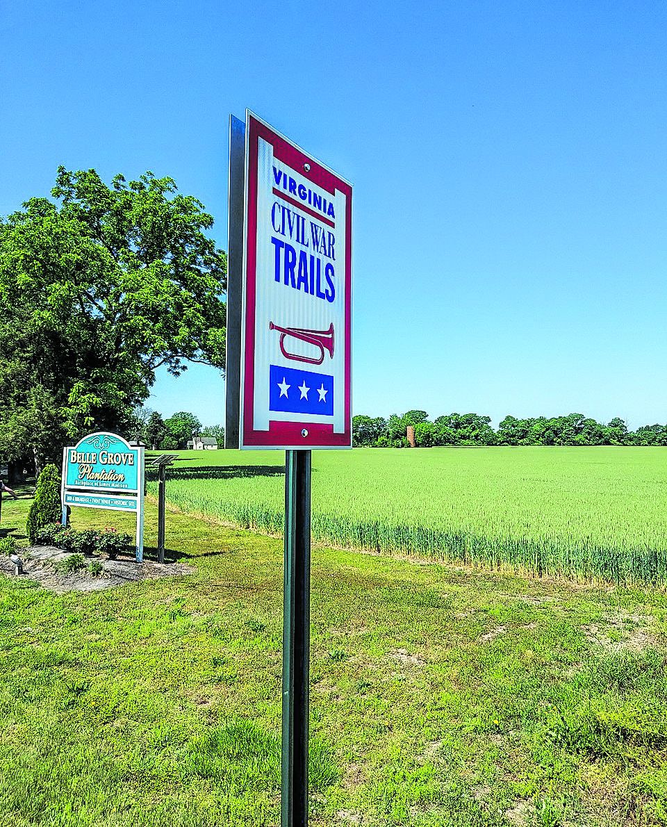 A new Civil War Trails “Trailblazer” welcomes guests to Belle Grove.