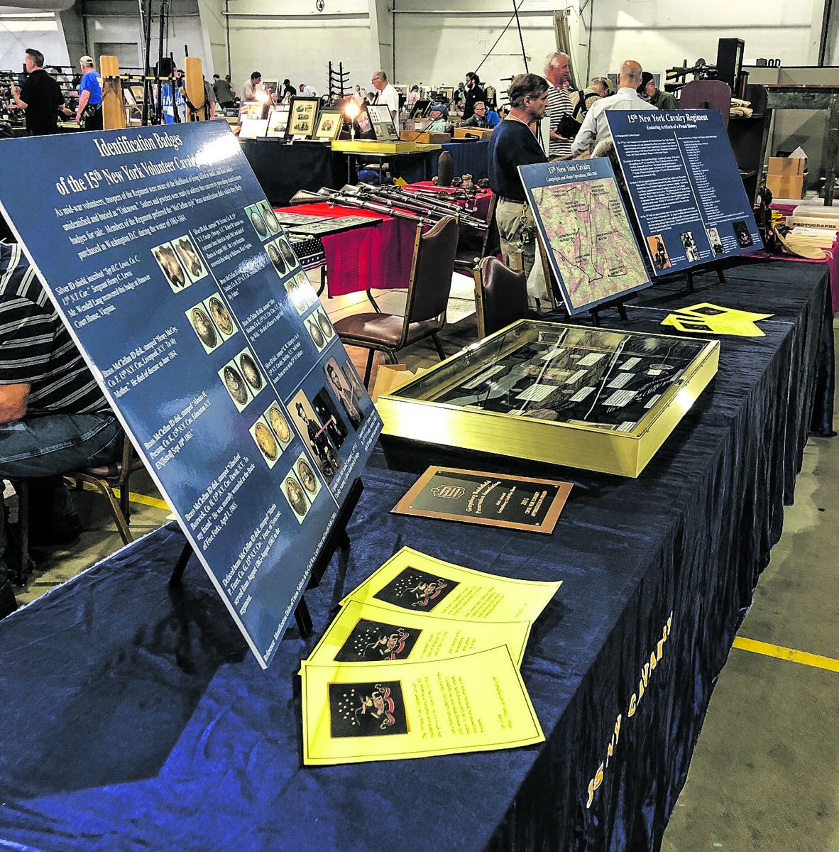 Enlargements of each badge with descriptions accompanied the display for better viewing.