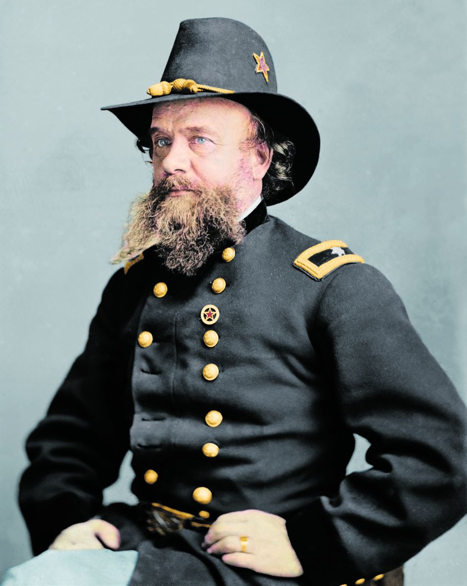 General Alpheus S. Williams. Colorization © 2021 civilwarincolor.com, courtesy civilwarincolor.com/cwn. Library of Congress.