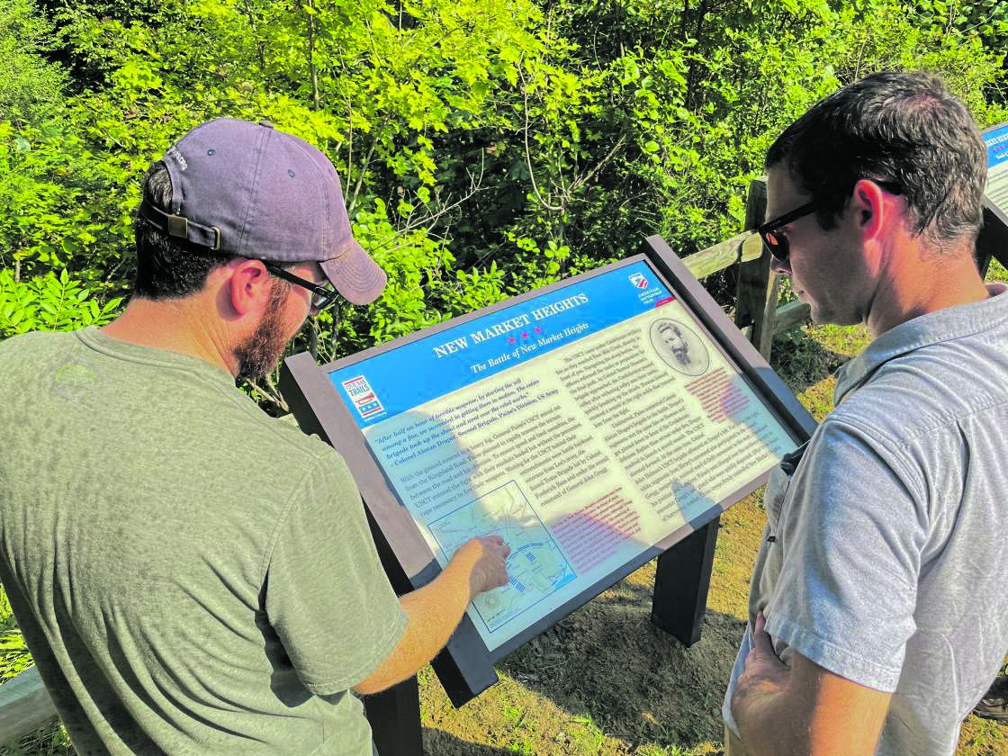 New Market Heights interpretive sign.
