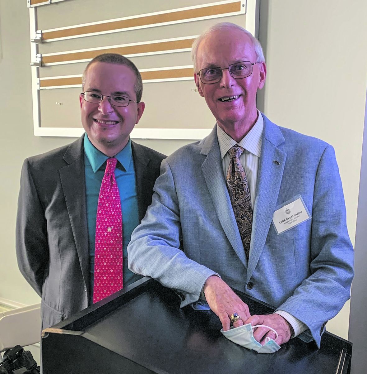 Neil Chatelain (left) and Dwight Hughes teamed up on a panel about Civil War naval history.