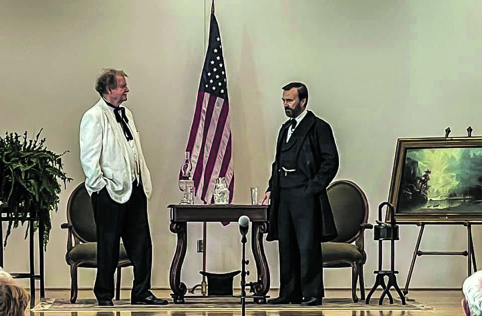 Twain and Grant on stage at the Chrysalis Event Center.