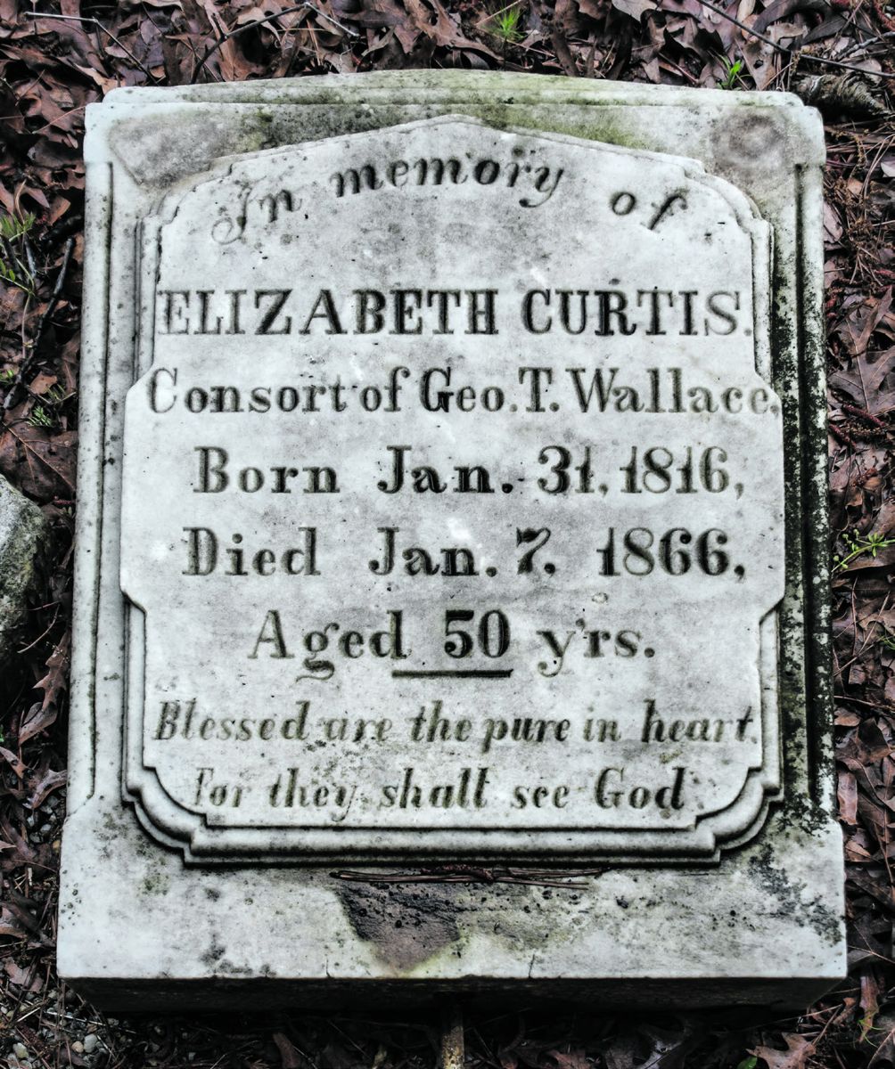 Elizabeth Curtis grave marker. Photo by Bob Ruegsegger.