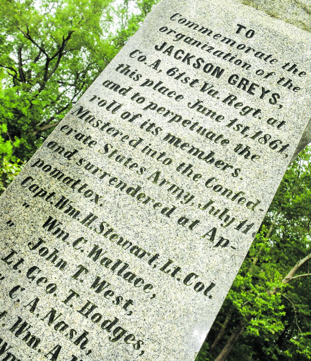 William Wallace served as 1st lieutenant in the Jackson Greys, a volunteer infantry unit. Photo by Bob Ruegsegger.