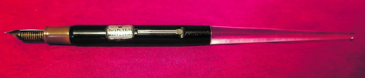 Pen used by Dwight and Mamie Eisenhower to register as voters in Adams County.