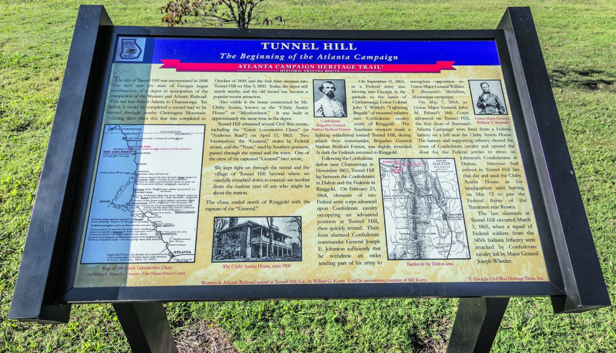Tunnel Hill Atlanta Campaign Heritage Trail marker by Georgia Civil War Heritage Trails. Jack