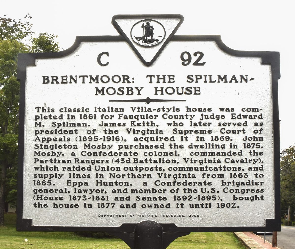 Brentmoor Historic Marker.