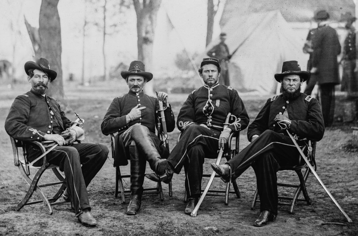 Provost Marshals of 3rd Army Corps, taken in December 1863, at Brandy Station, Va., by James Gardner, photographer. Library of Congress.