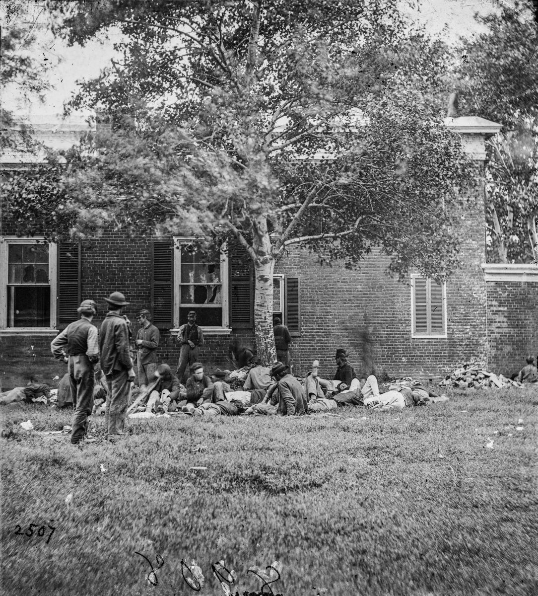 Wounded from the Battle of the Wilderness. All images Library of Congress.
