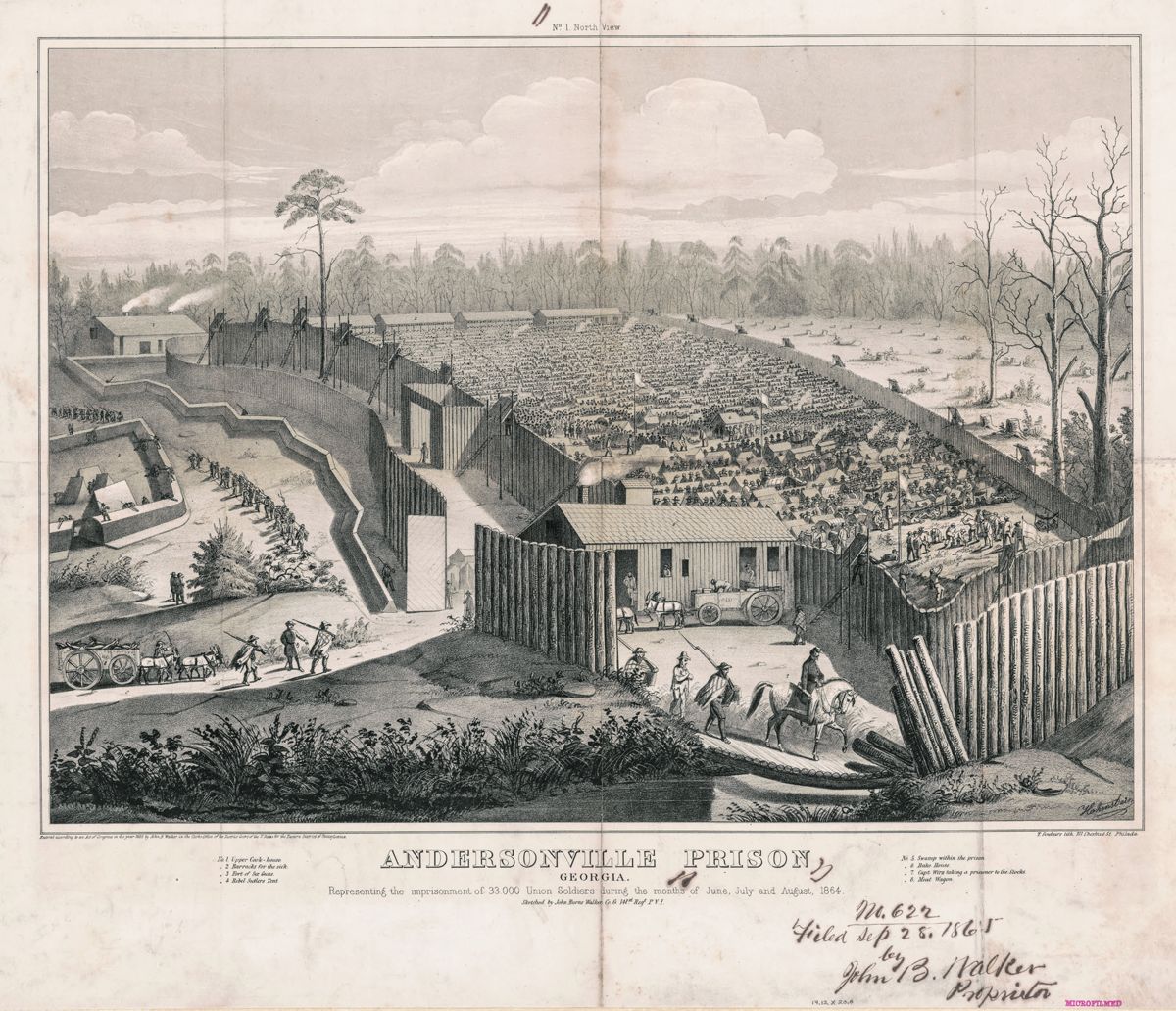 Andersonville in 1865, North view. Library of Congress.