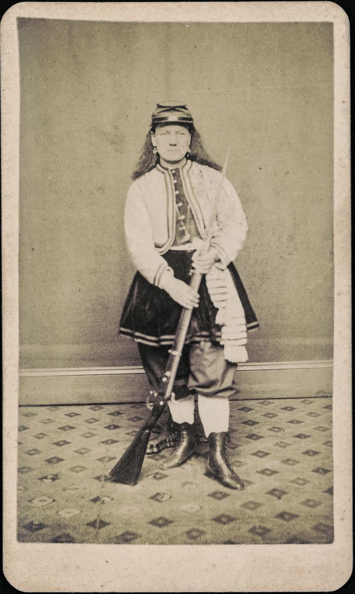 A vivandiere associated with two Rhode Island Regiments.