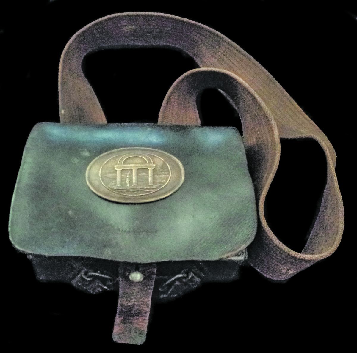 A complete, as issued, Georgia Confederate cartridge box.