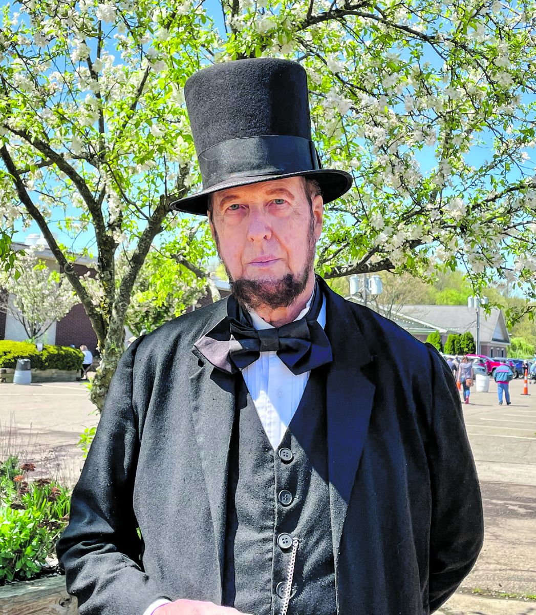 Abraham Lincoln impersonator Gerald Payn recited the Gettysburg Address at one of the many outdoor events.