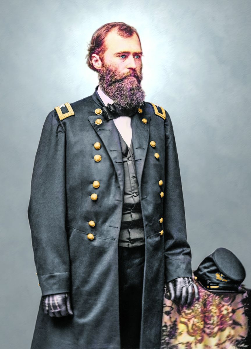 Gen. Eugene A. Carr, Colorization © 2021 civilwarincolor.com. Courtesy civilwarincolor.com/cwn. Library of Congress.