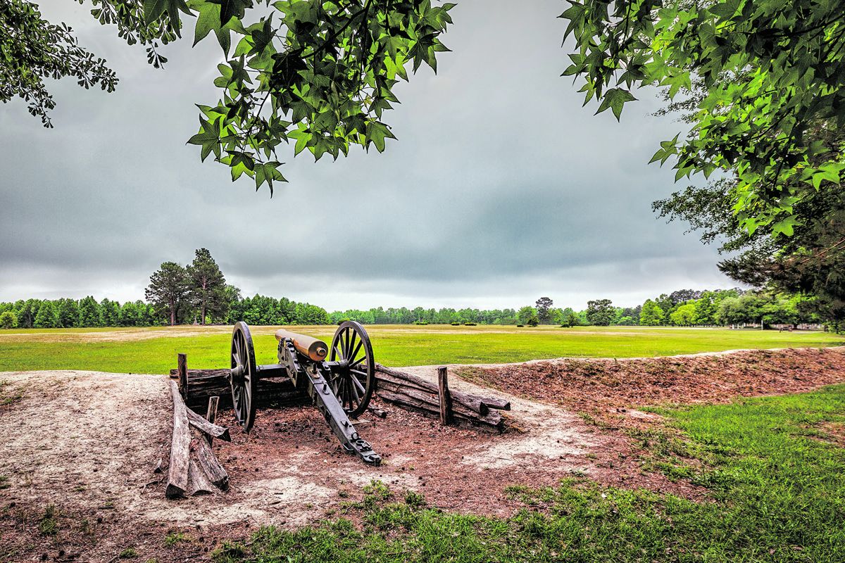 A 12-pounder Napoleon smoothbore cannon located at Bentonville. David Davis.