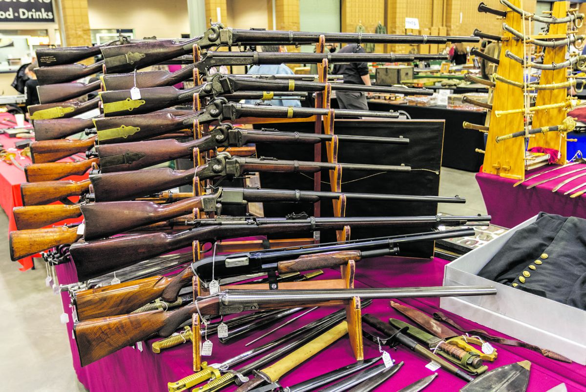 Just a few of Larry Munther’s antique firearms.